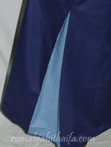 gamis biru detail samping