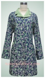 blouse model semi blazer batik lasem